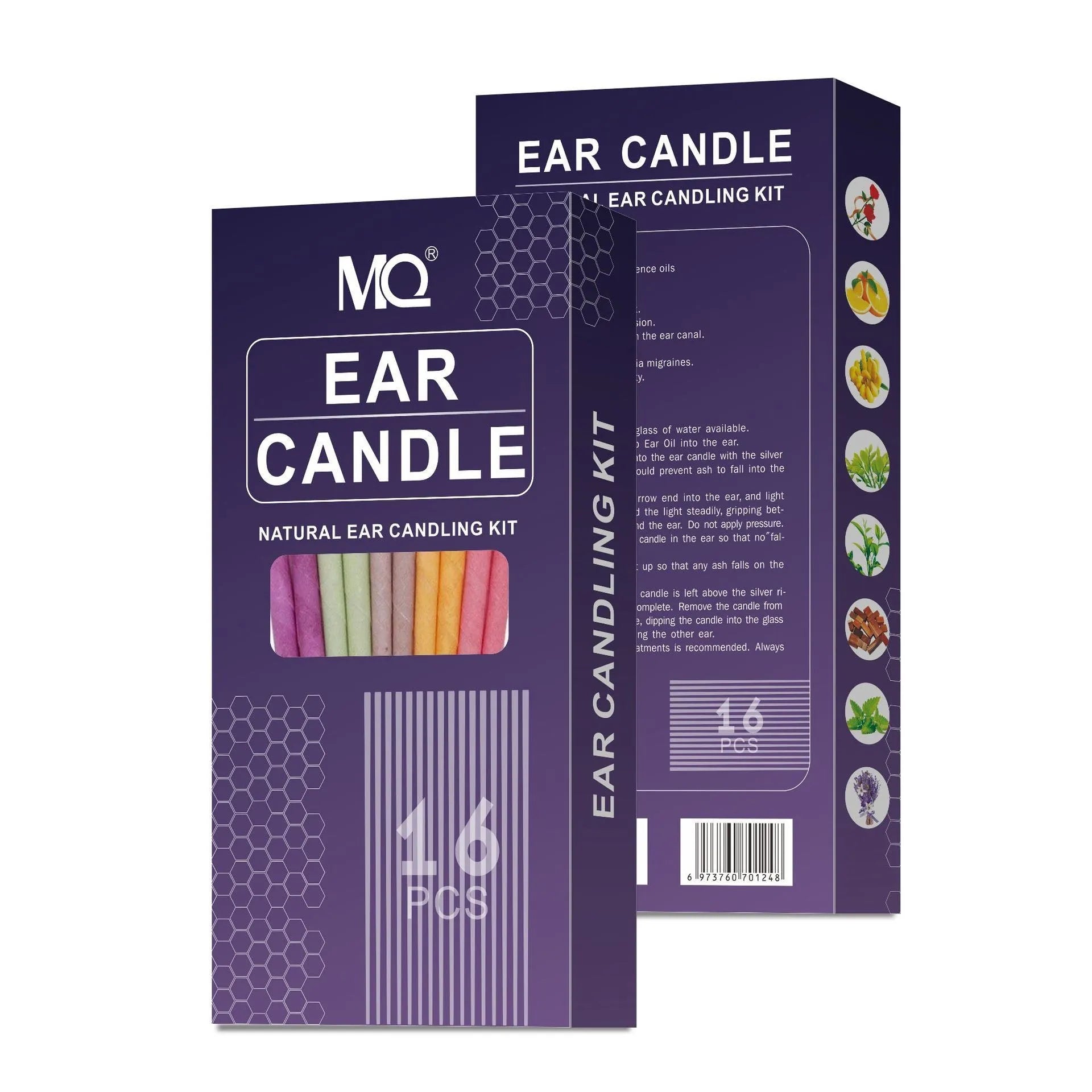 Ear candles suit with cotton cloth construction, protection boards, and cotton swabs