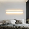 80cm long black aluminium strip LED wall lamp with touch control for three light colours.