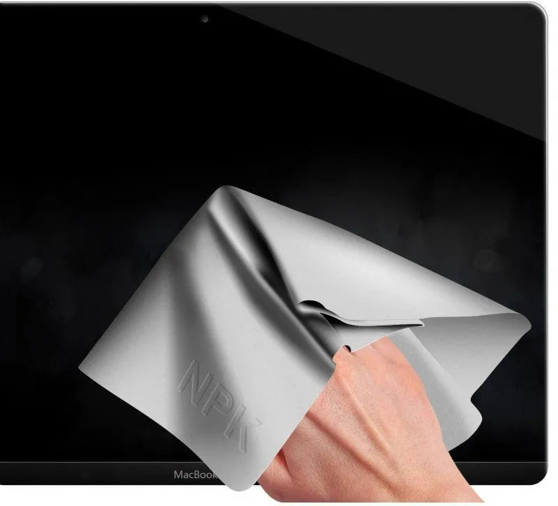 Gray keyboard dust cloth covering a laptop keyboard, universal size