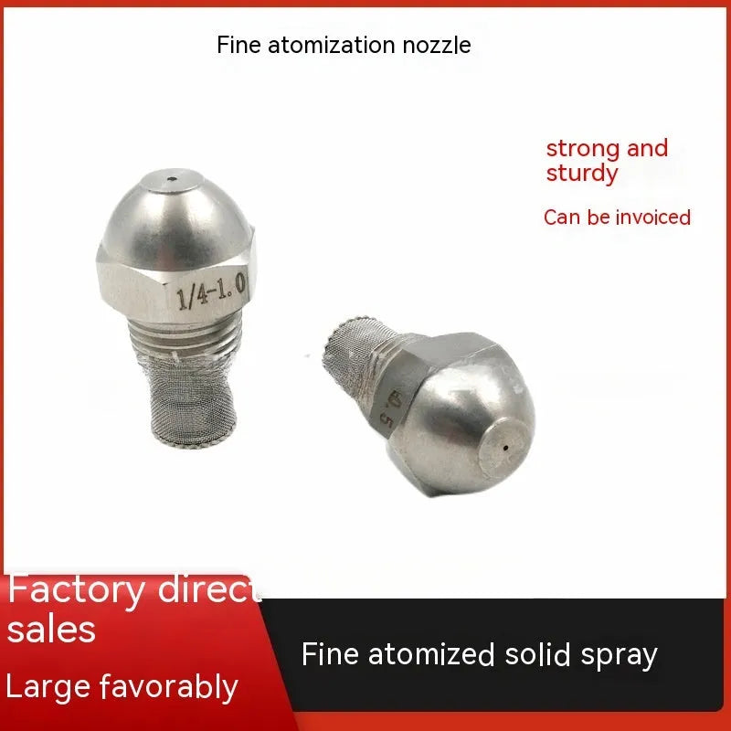 304 stainless steel industrial spray nozzle with external thread and two-point orifice
