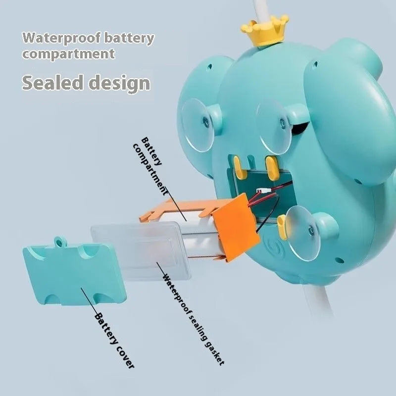 Electric elephant shower bubble machine bath toy for children 3-6 years made of plastic