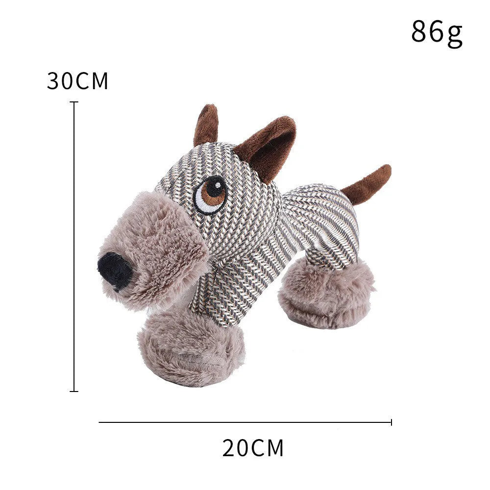 Plush squeaky dog toy for medium and large dogs, available in Monkey or Puppy design.