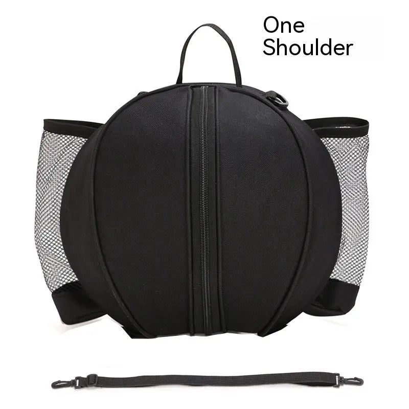Oxford cloth basketball training bag showing 9 litre capacity with shoulder carrying options