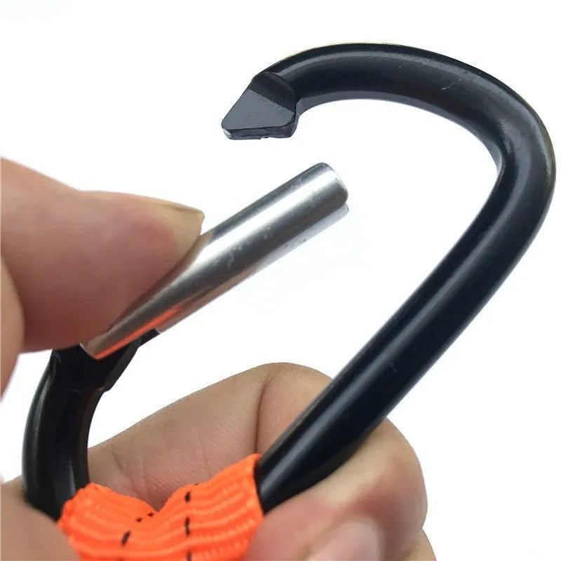 Orange fishing rod safety rope showing 90cm length and connection points