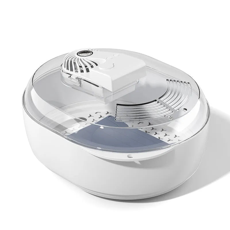 Aluminium quick defrosting plate food defrosting device with USB cable on a kitchen counter