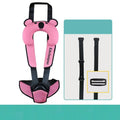 Portable child booster seat belt retainer in polyester fabric with dimensions 33cm by 22cm