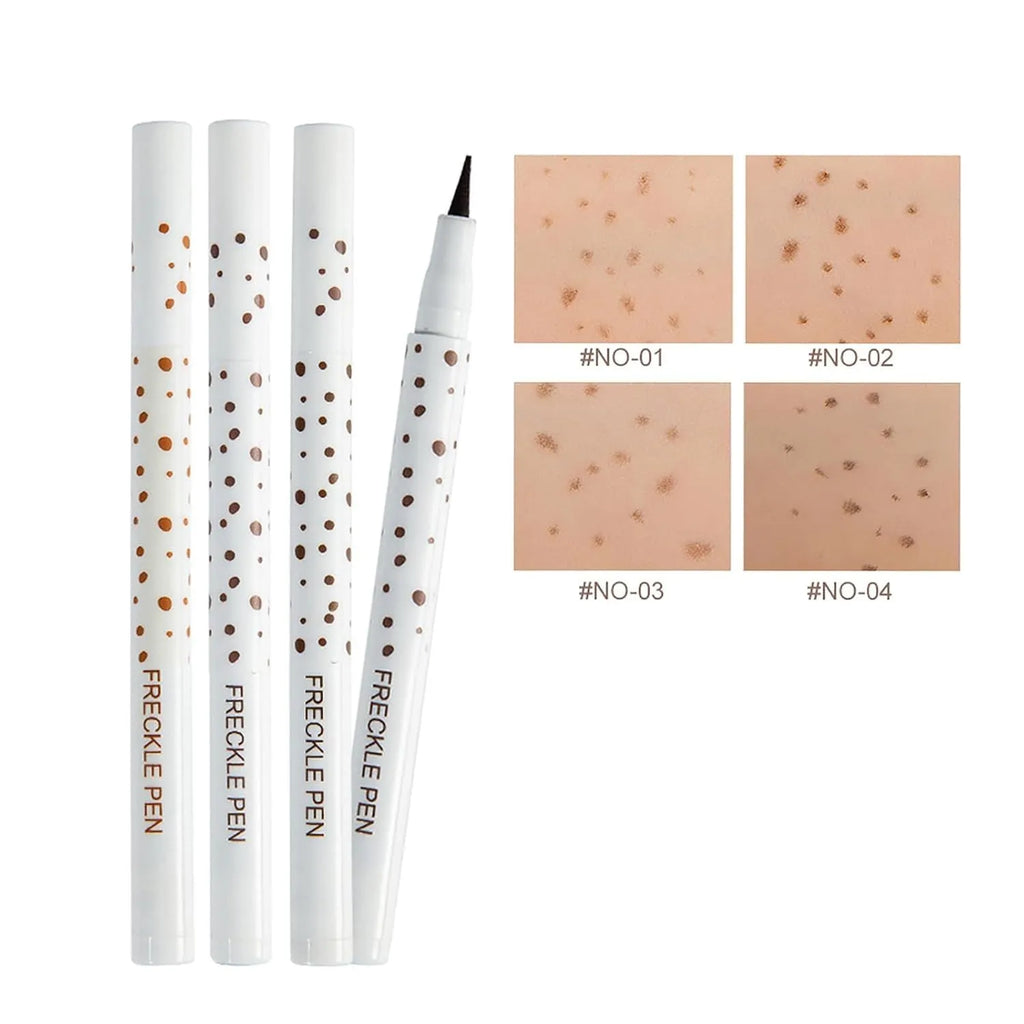 Dark brown freckle pen with precision tip for natural-looking waterproof makeup application