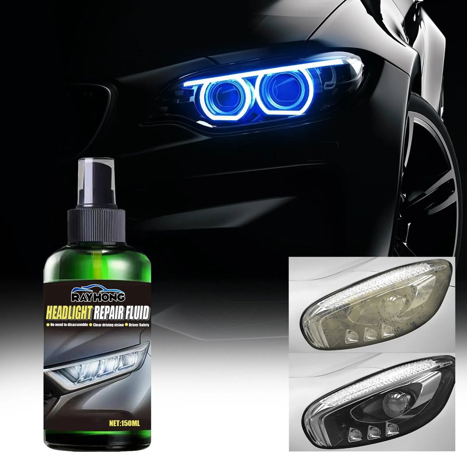 150ml bottle of car lamp repairing liquid for headlight restoration and brightening