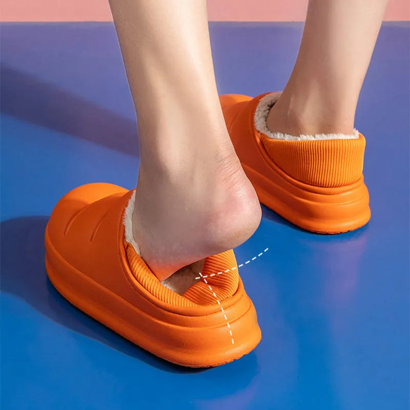 Waterproof EVA garden slippers in various colours with non-slip sole and plush lining