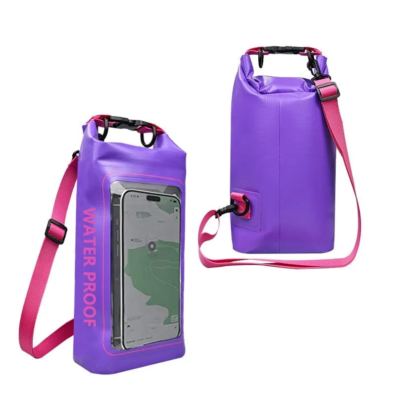 500D PVC mesh waterproof crossbody bag shown in selected colour, suitable for swimming and outdoor sports.