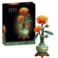 Flower building blocks set orchid bouquet plastic small particles in colour box