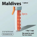 Food-grade PET ice cube tray with storage box, 1 litre, press-release, Maldives colour or Pearl White