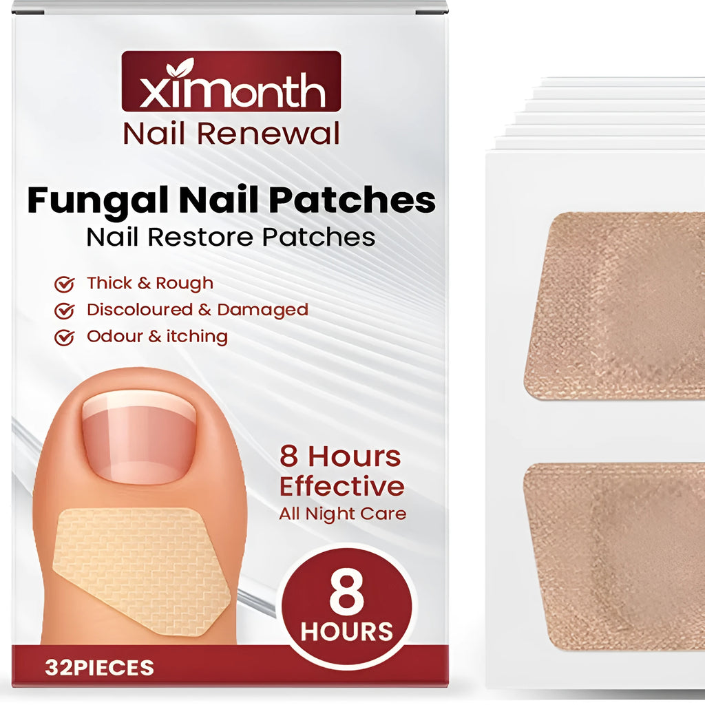Nail restore patches 32 pieces with garlic tea tree oil vitamin E hyaluronic acid collagen