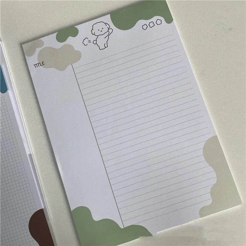 INS Wind B5 sticky note paper pad with dog theme design in six colour options