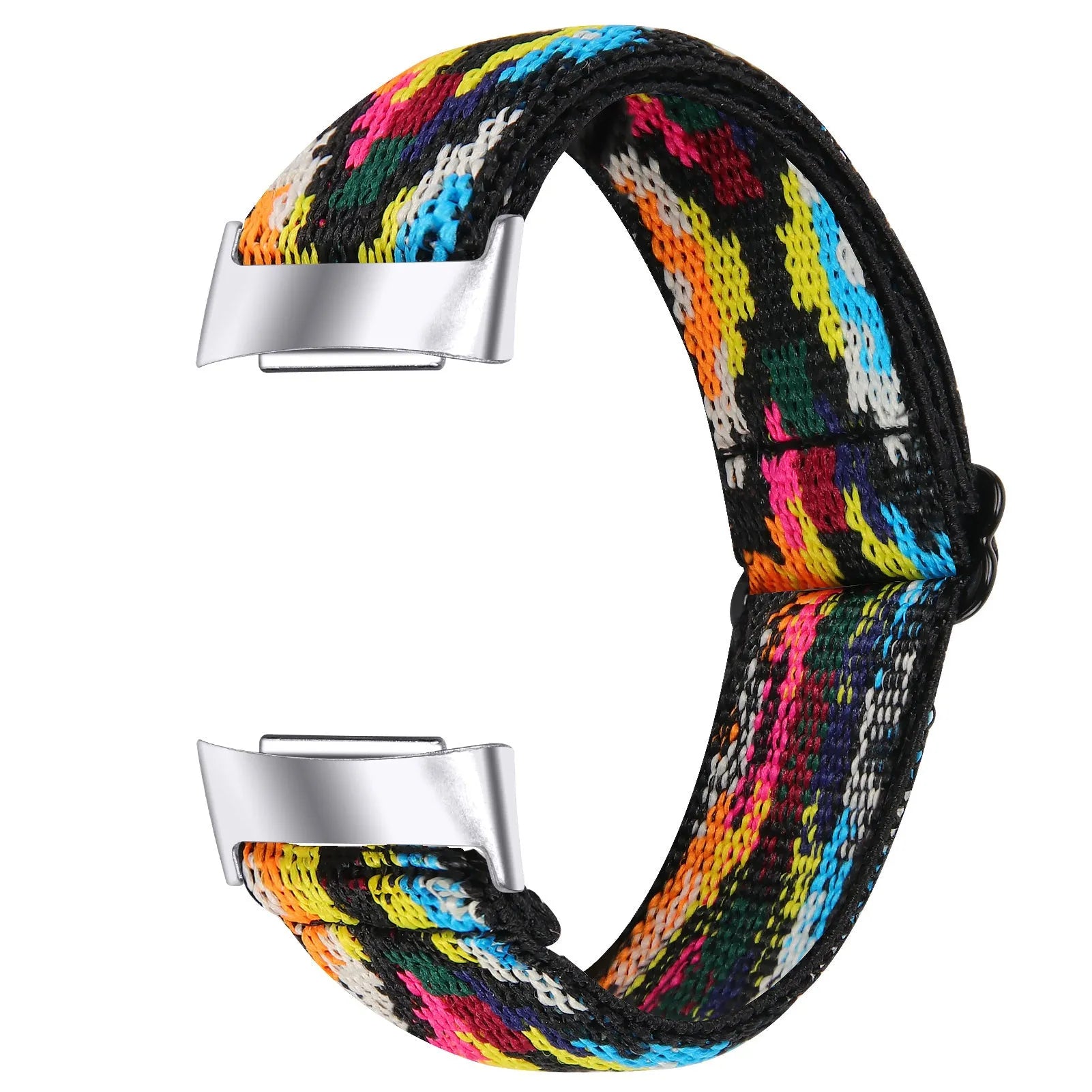 Elastic printed watch strap for Fitbit Charge 6 shown in multiple colour options