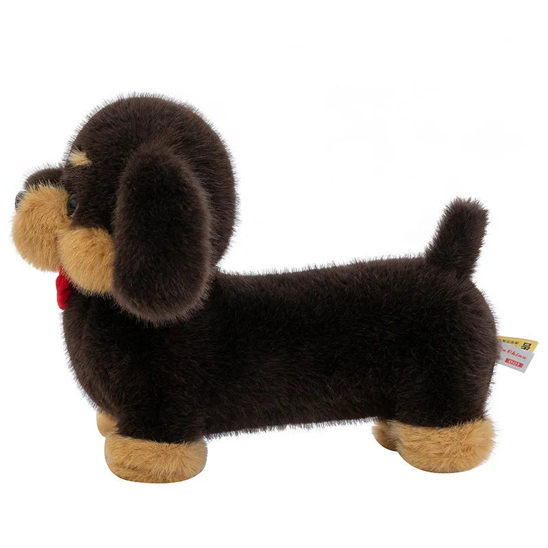 Cute sausage dog long plush pillow toy in 35cm, 45cm, and 65cm sizes for leg support and sleeping