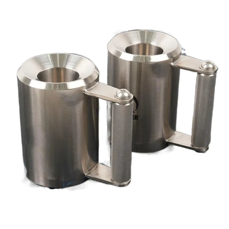 Silver stainless steel dumbbell cup weight plate weighing 8kg for gym strength training
