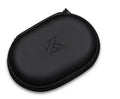 Black leather oval earphone storage bag for compatible headphones including EDX PRO and ZEX PRO models