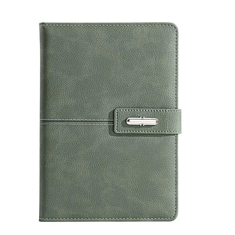 A5 notebook with PU leather cover in multiple colour options including red, green, blue and black