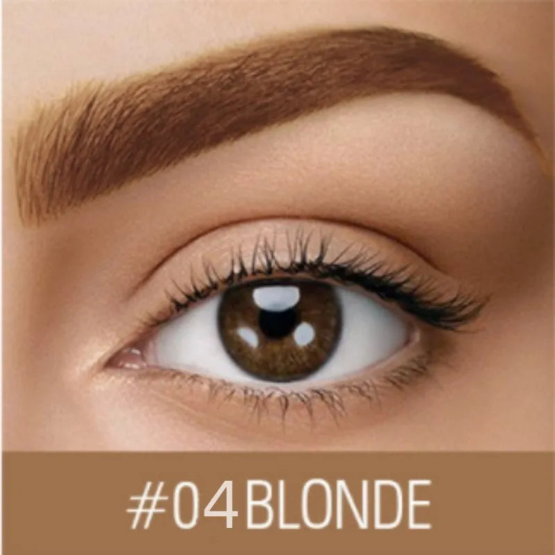 Waterproof quick-dry eyebrow cream in dark grey and golden yellow colour options