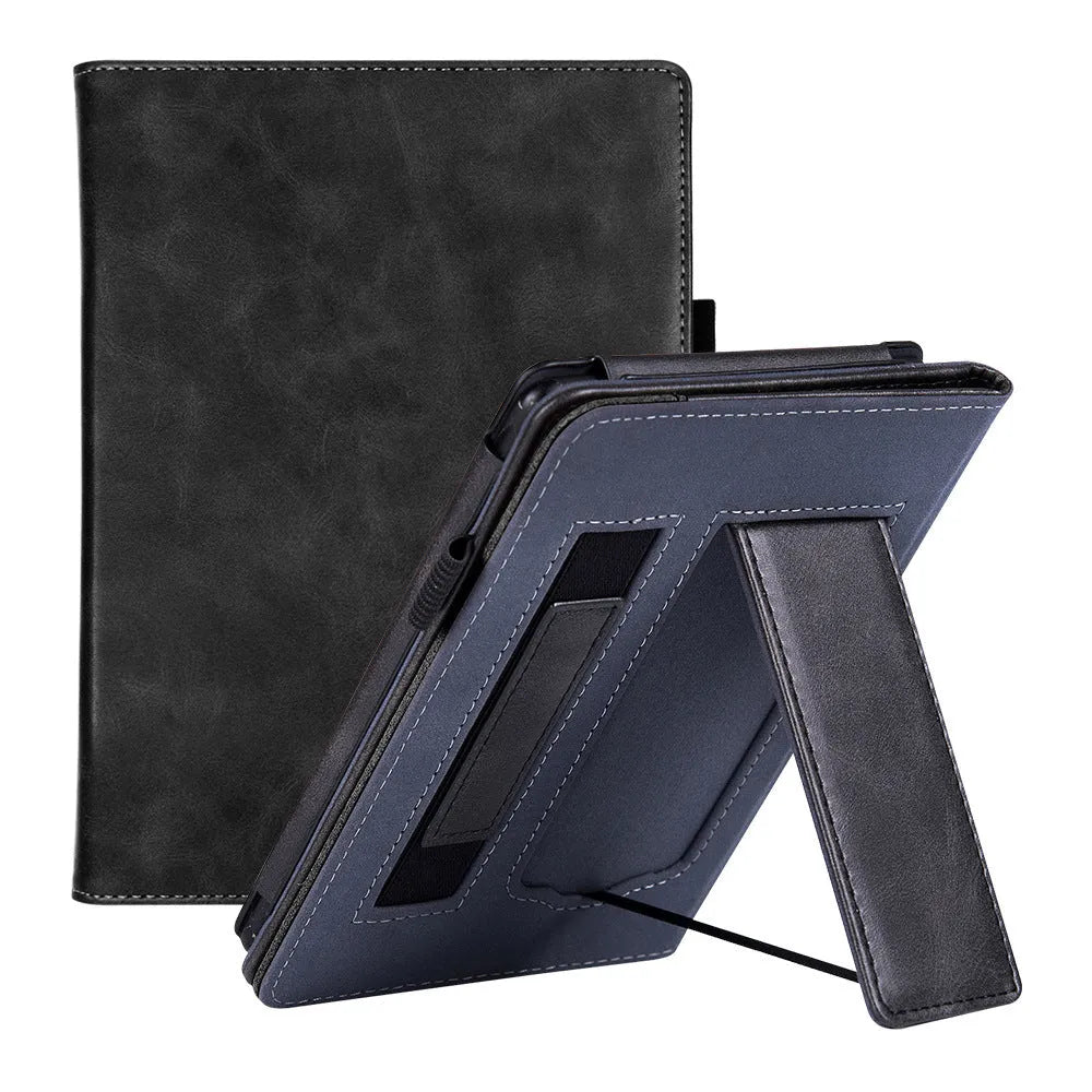 Kindle Paperwhite 5 leather case with built-in wrist strap in assorted colours