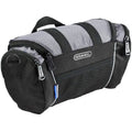 Canvas bicycle handlebar bag front bag 32x11x17cm navy blue on bike handlebars