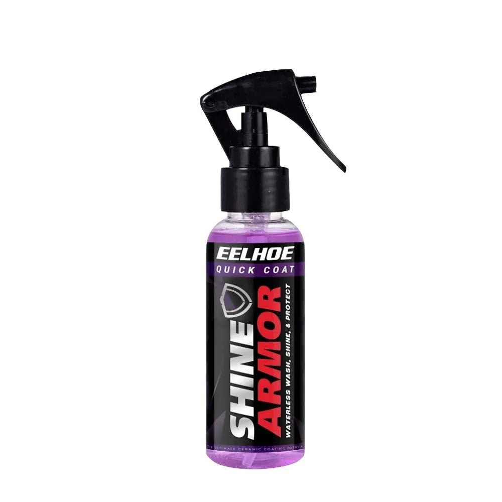 Purple automobile nano coating agent spray can in 30ml and 100ml sizes for car protection