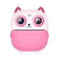 Mini HD children's digital camera with 2.4 inch screen, ABS plastic body, in blue or pink, with instant photo printing