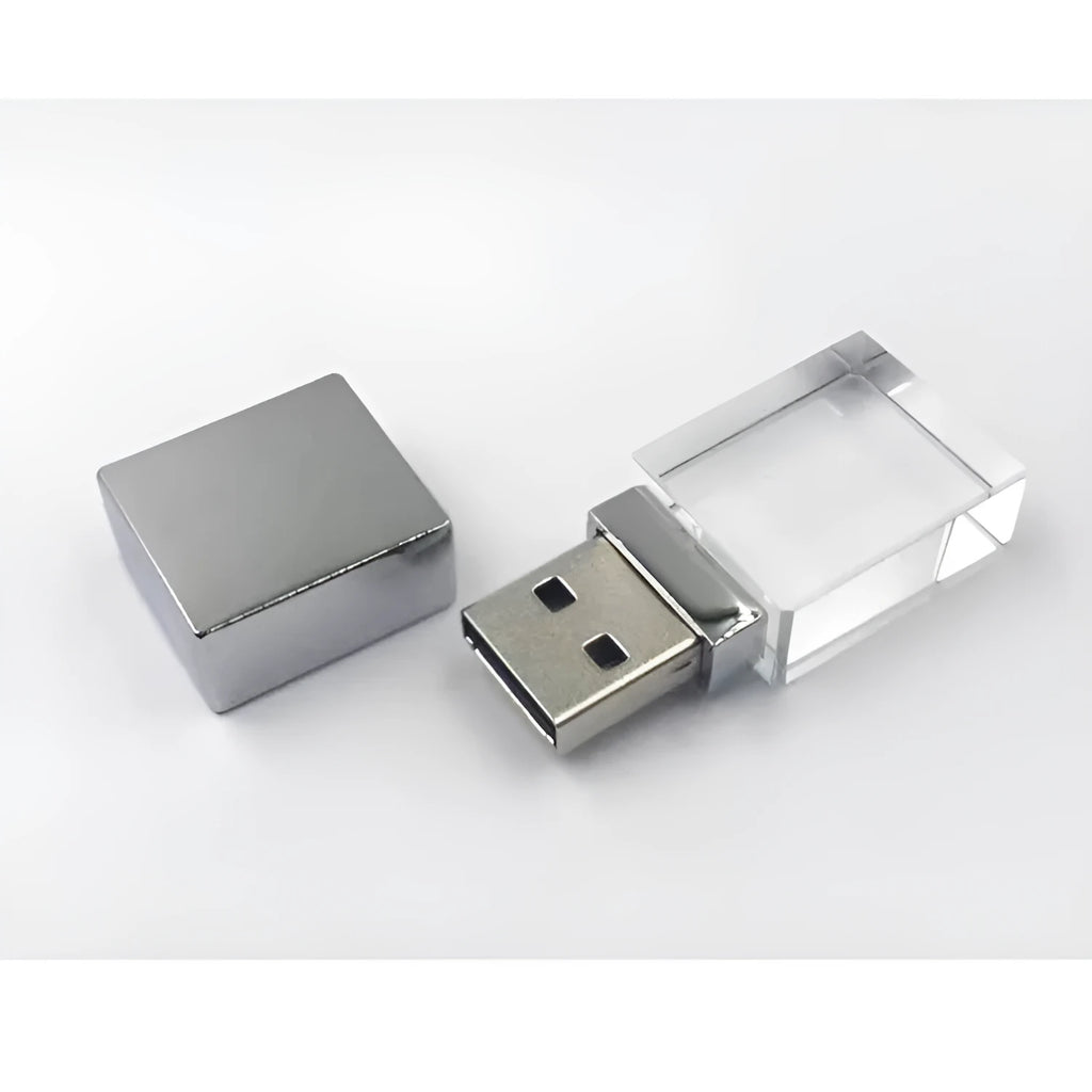 DIY Luminous Creative Crystal U Disk Mini Car USB 2.0 Flash Drive 16GB Metal Shell
