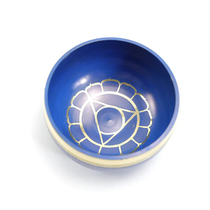 Small handmade wooden singing bowl in a choice of seven colourful, hand-painted designs.