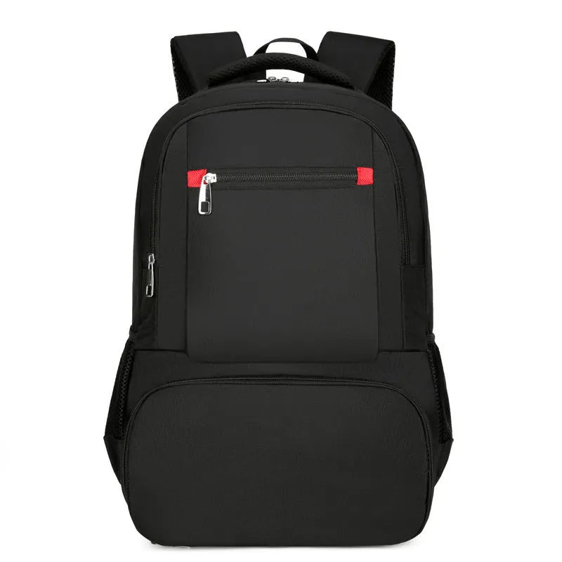 Insulated Oxford cloth picnic backpack in grey, showing main compartment and curved shoulder strap.