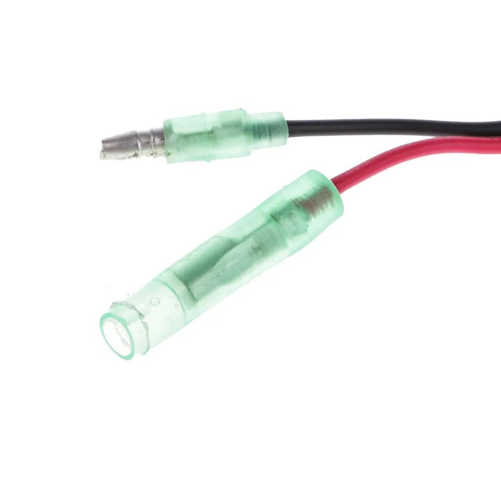 Red Yamaha marine engine kill switch with coiled safety rope and clip.