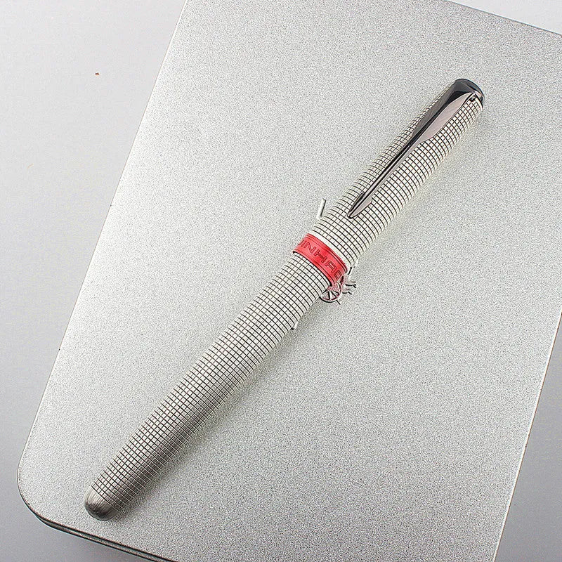 Stainless steel ballpoint pen with 0.5mm tip in various colour options