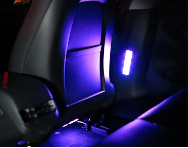 Wireless magnetic RGB car atmosphere light with colourful gradient USB powered for GM vehicles footwell