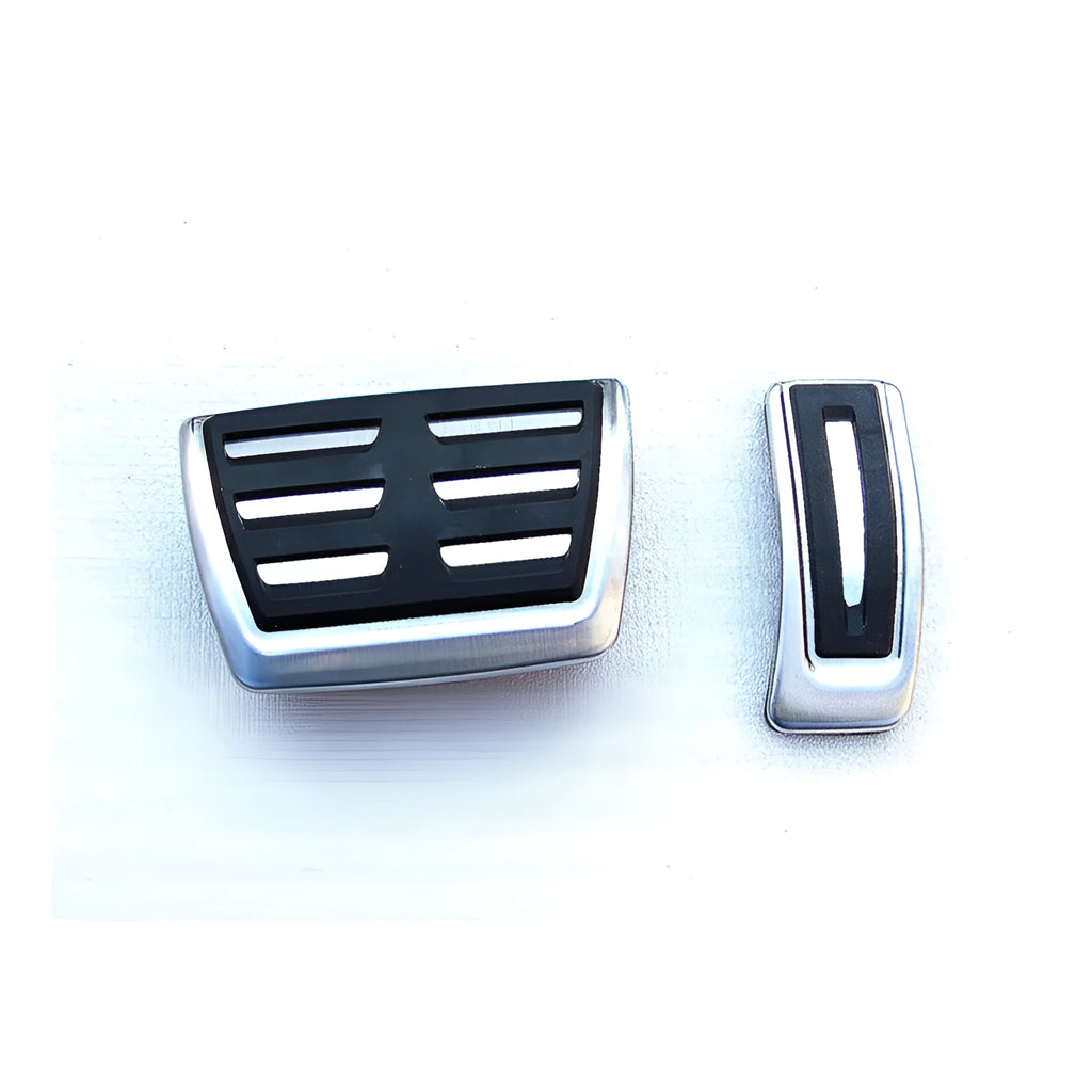 Stainless steel Porsche Macan accelerator and brake pedal set with punch-free installation design
