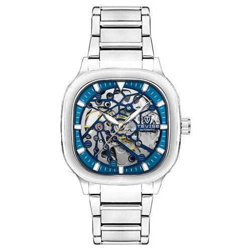 Automatic mechanical men's watch with all-metal case, stainless steel strap and mineral glass lens