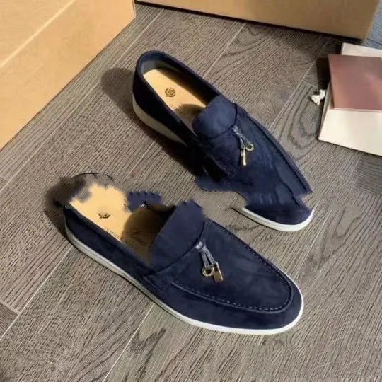 Men's high-top slip-on loafers in black with a round toe and rubber sole on a white background.