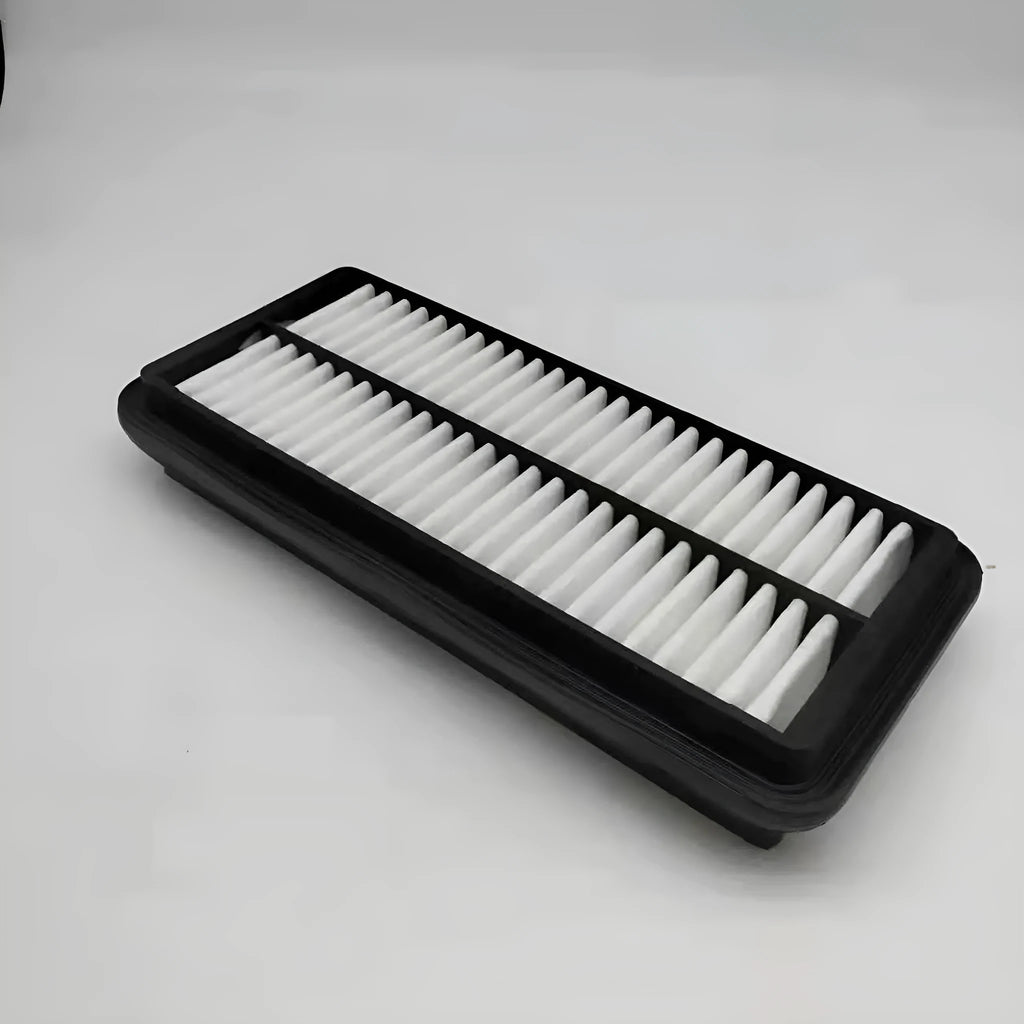 Black car air filter with 256x113x40mm dimensions for modern vehicle replacement