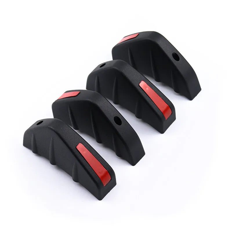 Black triangular ABS plastic rear car spoiler for General Motors models with screws and adhesive