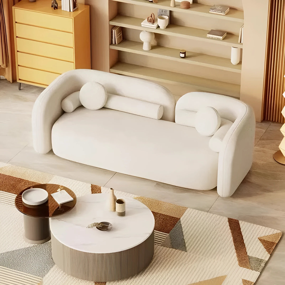 U-shaped hotel reception sofa combination in flannel fabric, 170cm or 210cm long, 85cm wide, 73cm high