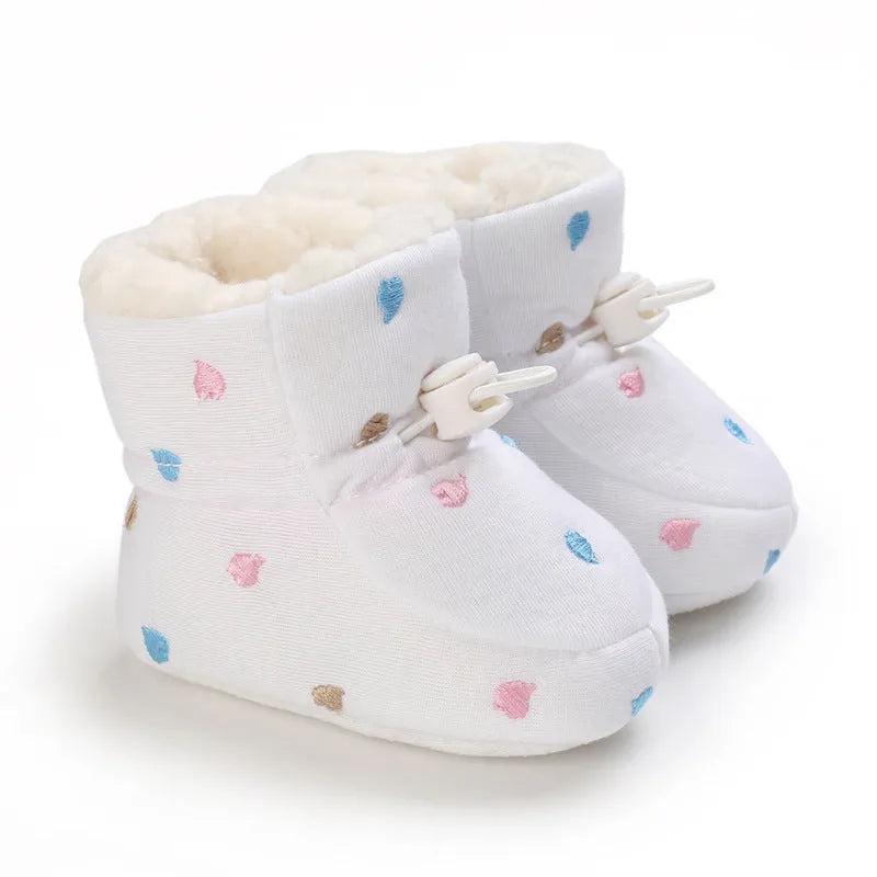 Baby autumn winter cotton cloth shoes non-slip warm thickened tall crown mid-calf socks style