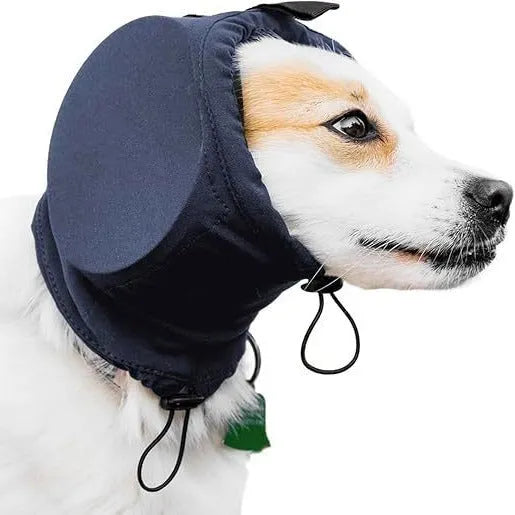Dog earmuffs for hearing protection, nylon noise reduction ear muffs in black or blue, sizes S to XL