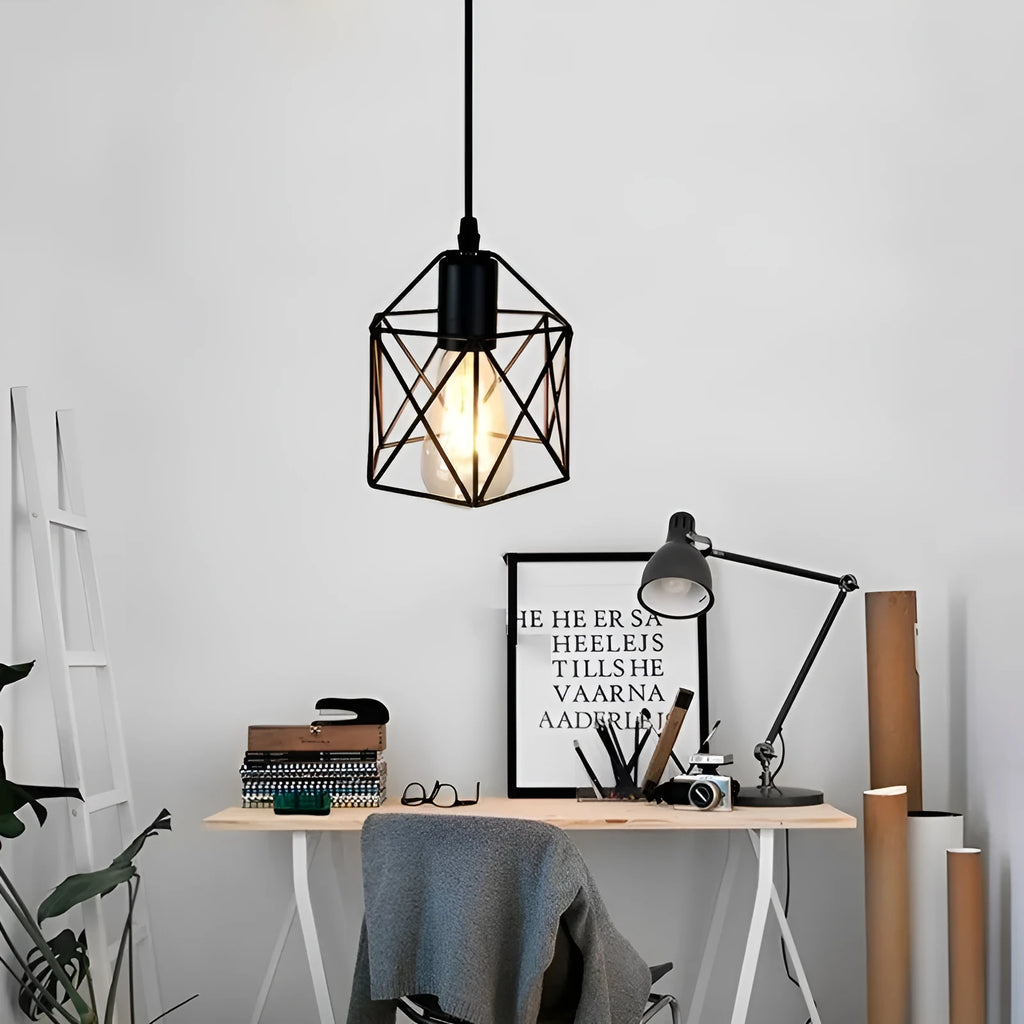 American country style iron decorative LED lamp with push button switch