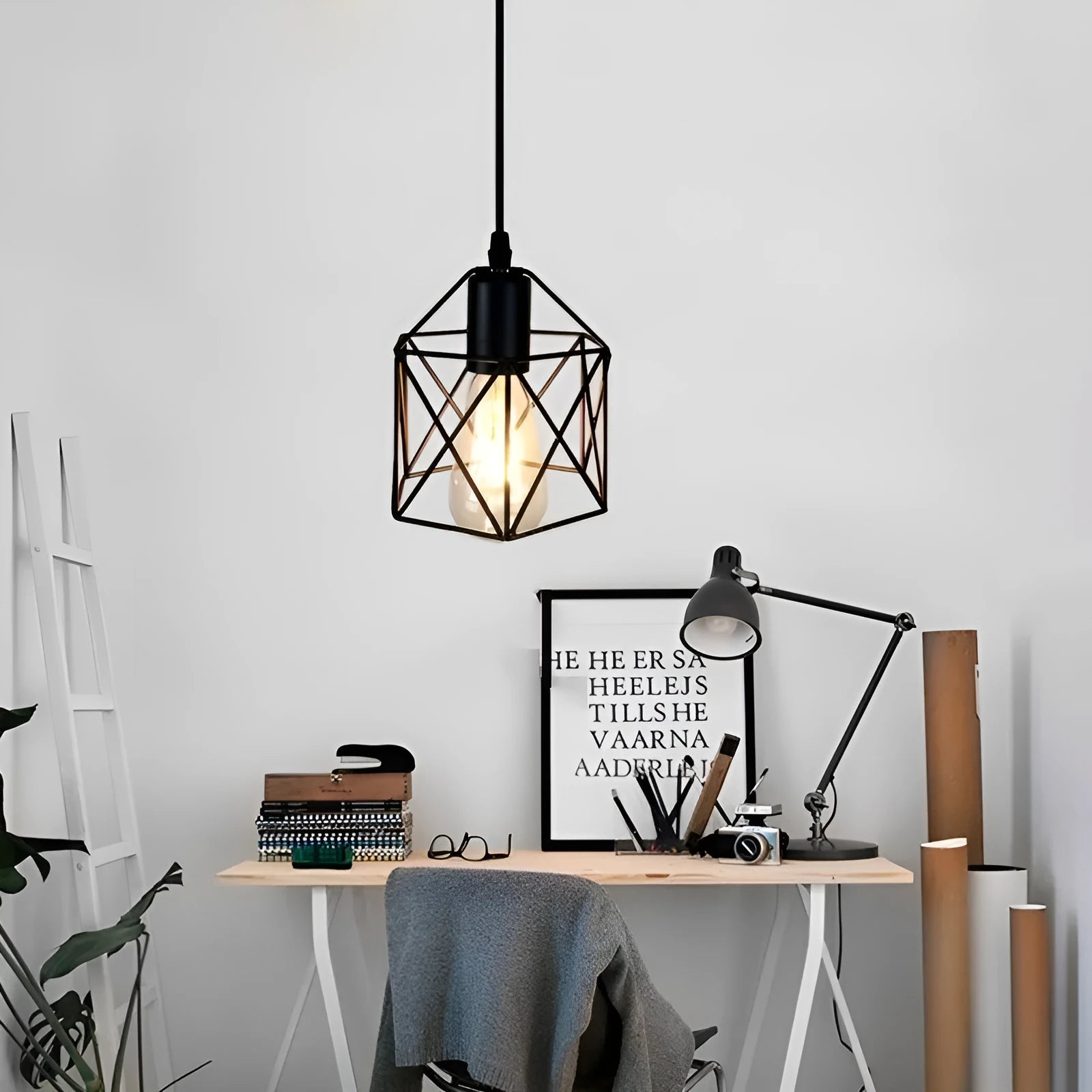 American country style iron decorative LED lamp with push button switch