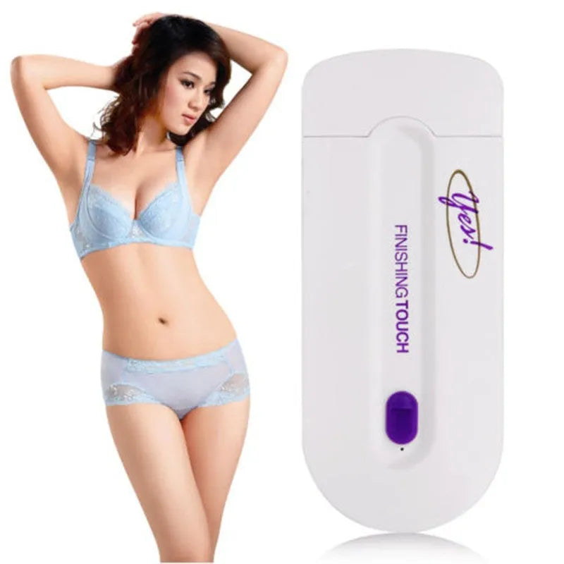 Electric hair removal instrument with Sensa-Light head and USB charger, black, for women