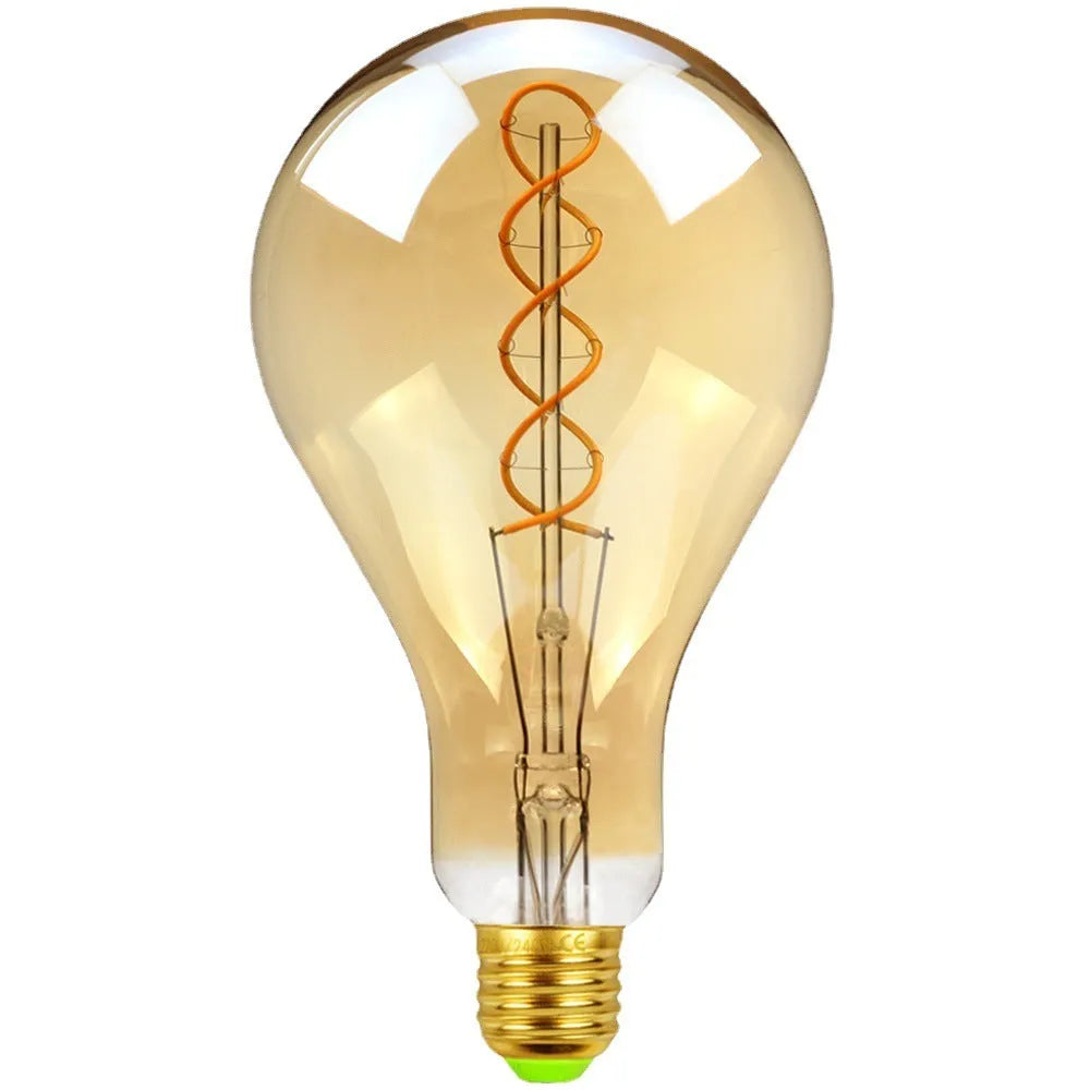 Double helix golden LED light strip measuring 110 by 200mm with spiral design