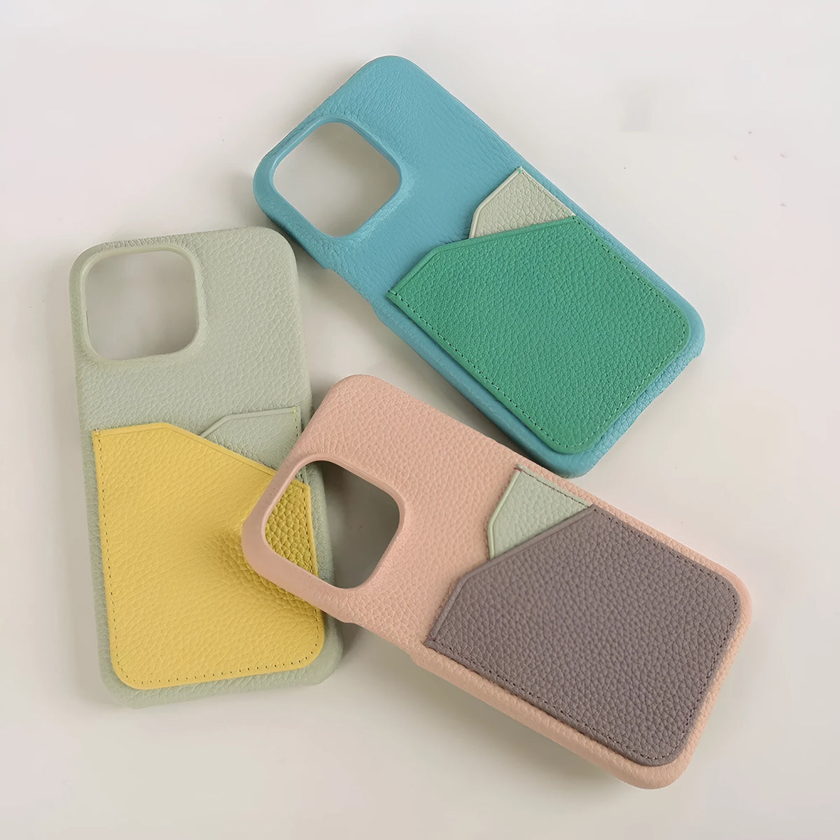 Genuine leather magnetic phone case for Apple iPhone 13 14 15 series in black red colour option