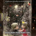 DIY snowy night light kit components with snowflake design and LED lights for Christmas desktop decoration
