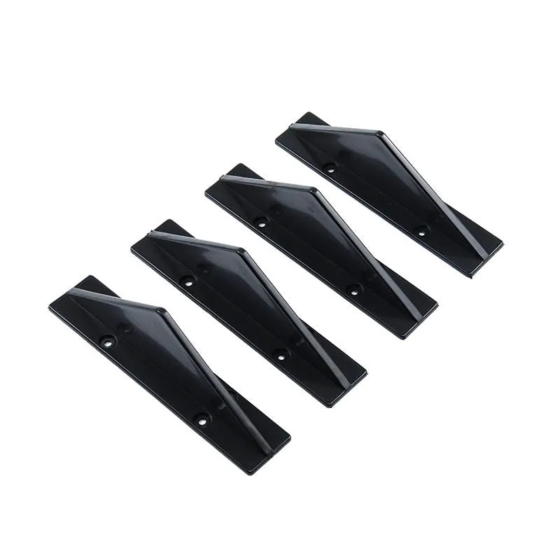 Black triangular ABS plastic rear car spoiler for General Motors models with screws and adhesive