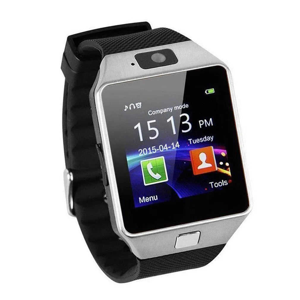 Bluetooth smart watch with 1.54-inch screen in black, gold, silver grey or white colour with silicone sport strap